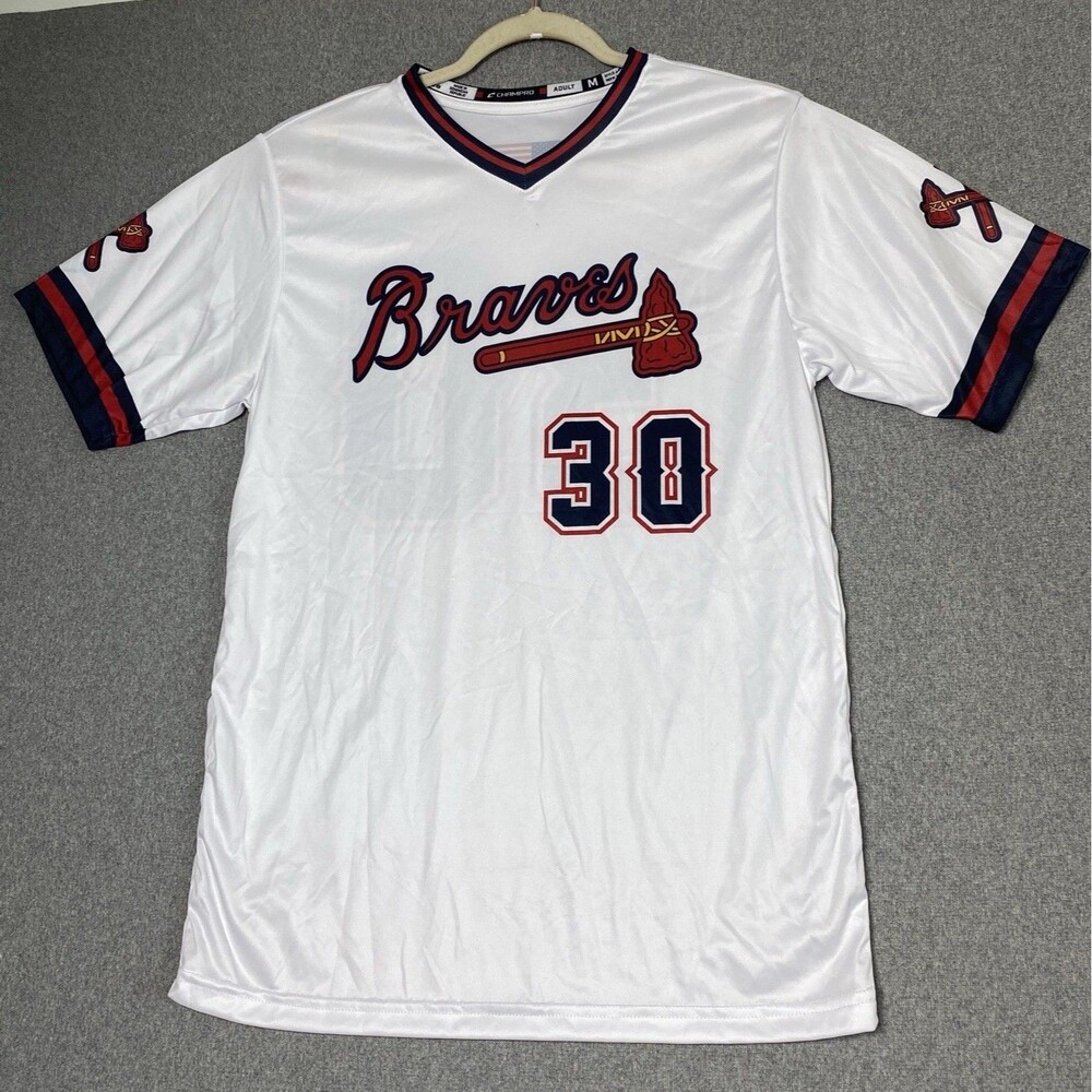 Champro Adult BRAVES # 30 T-shirt Size M